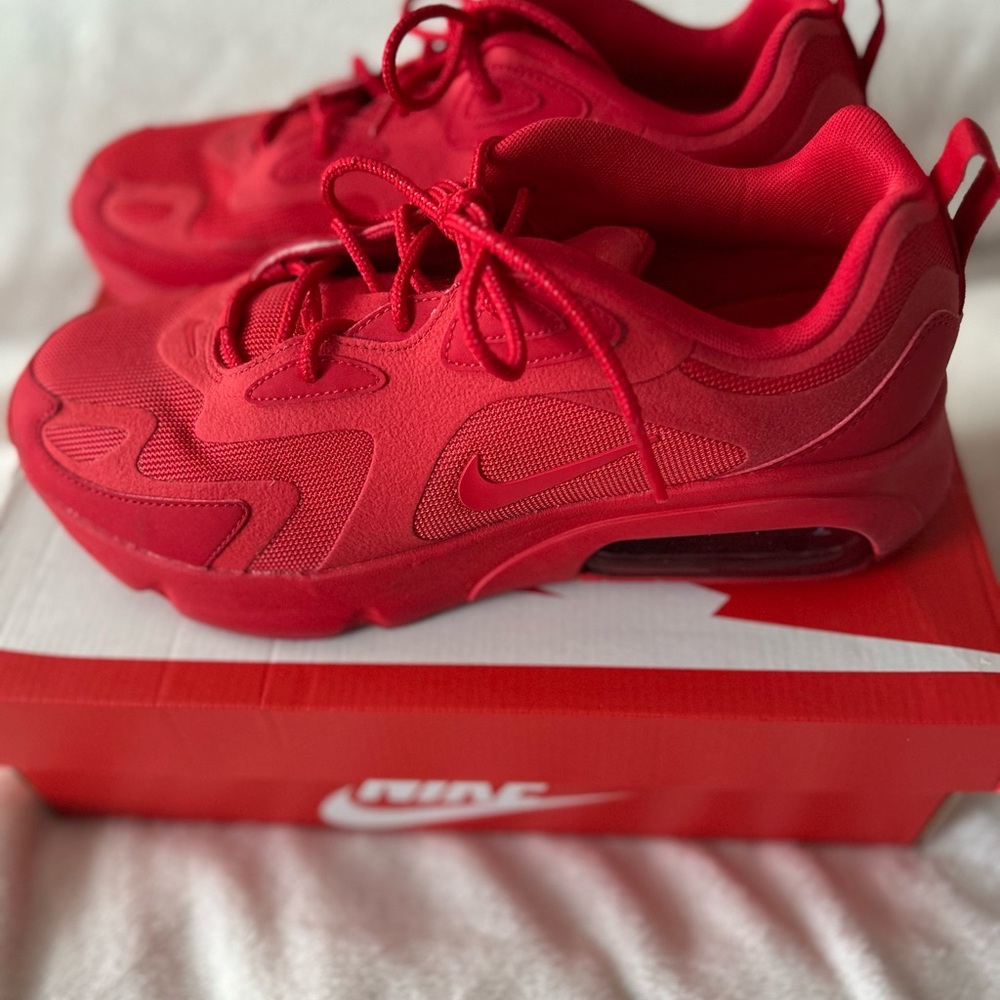 Nike AirMax 200 Red Sneakers Vibrant Mesh Athletic